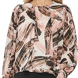 DKNY stunning sheer blouse with cami.